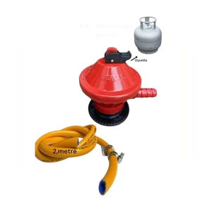 Büyük Tüp Başlığı Dedantör 2 Metre Gaz Hortumu 2 Kelepçe Set